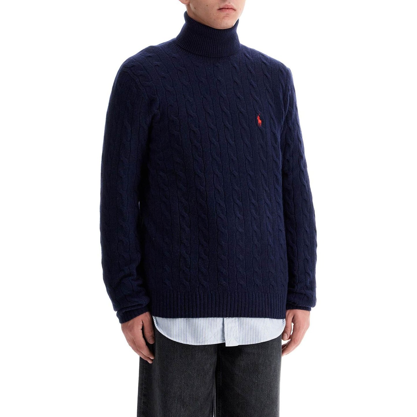 Polo Ralph Lauren high-neck wool and cashmere cable-knit pullover sweater Knitwear Polo Ralph Lauren