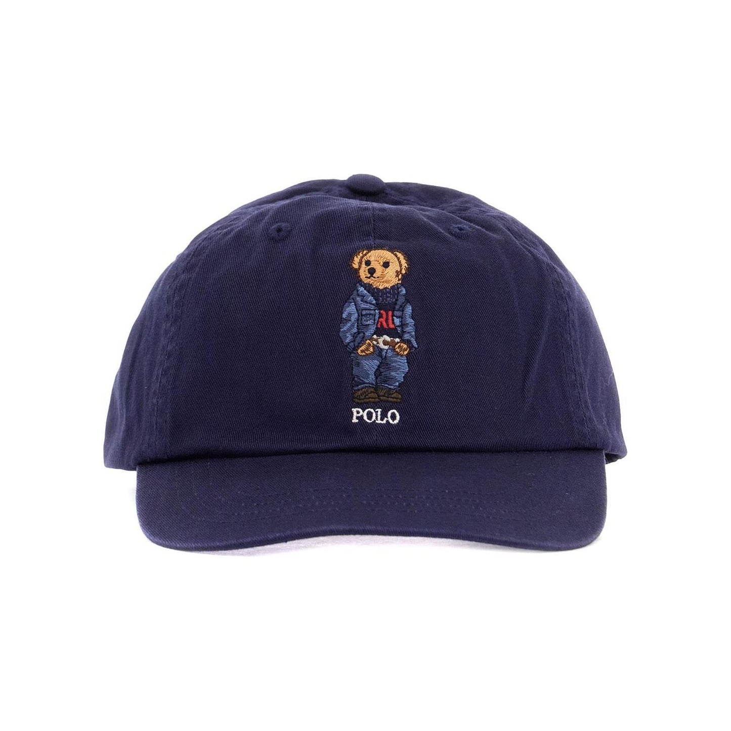 Polo Ralph Lauren navy blue cotton hat with bear embroidery Scarves Hats & Gloves Polo Ralph Lauren