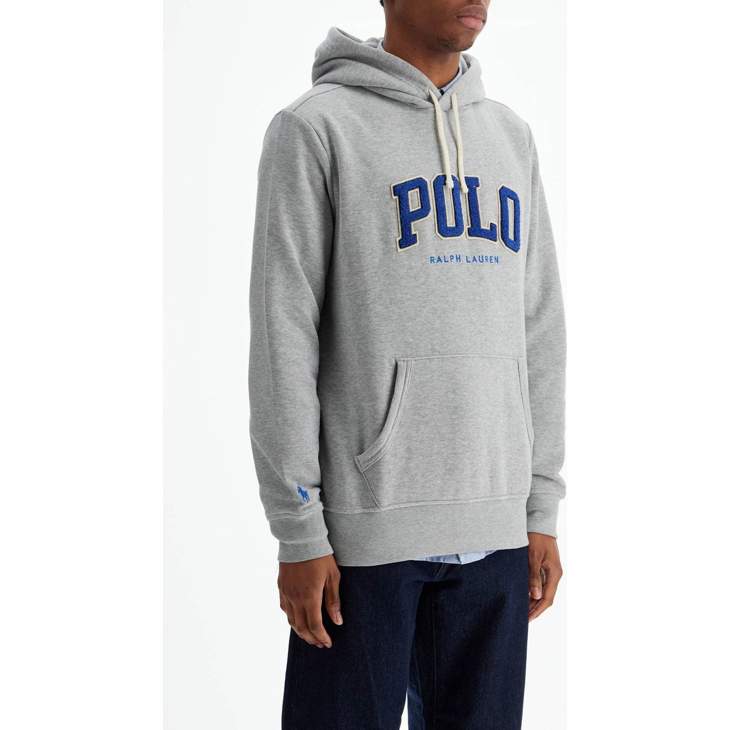 Polo Ralph Lauren men's gray cotton zip hoodie with polo logo Topwear Polo Ralph Lauren