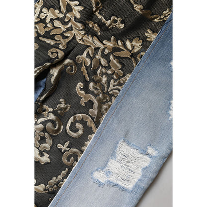 Dolce & Gabbana Multicolor Patchwork High Waist Denim Jeans