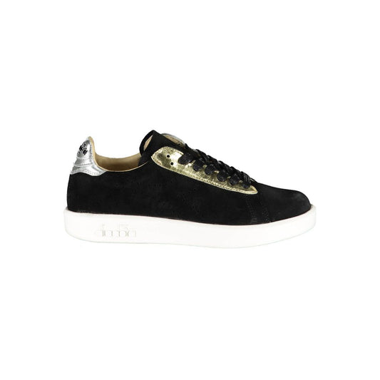 Diadora Black Leather Women Sneaker 1728,67403481248,Black,Diadora,EU35.5/US5.5,Low Tops - Sneakers - Shoes,New with tags,Shoes,Sneakers - Shoes,Women
