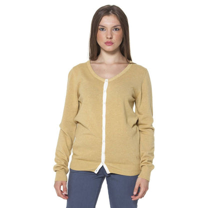 Fred Perry Yellow Wool Women Cardigan