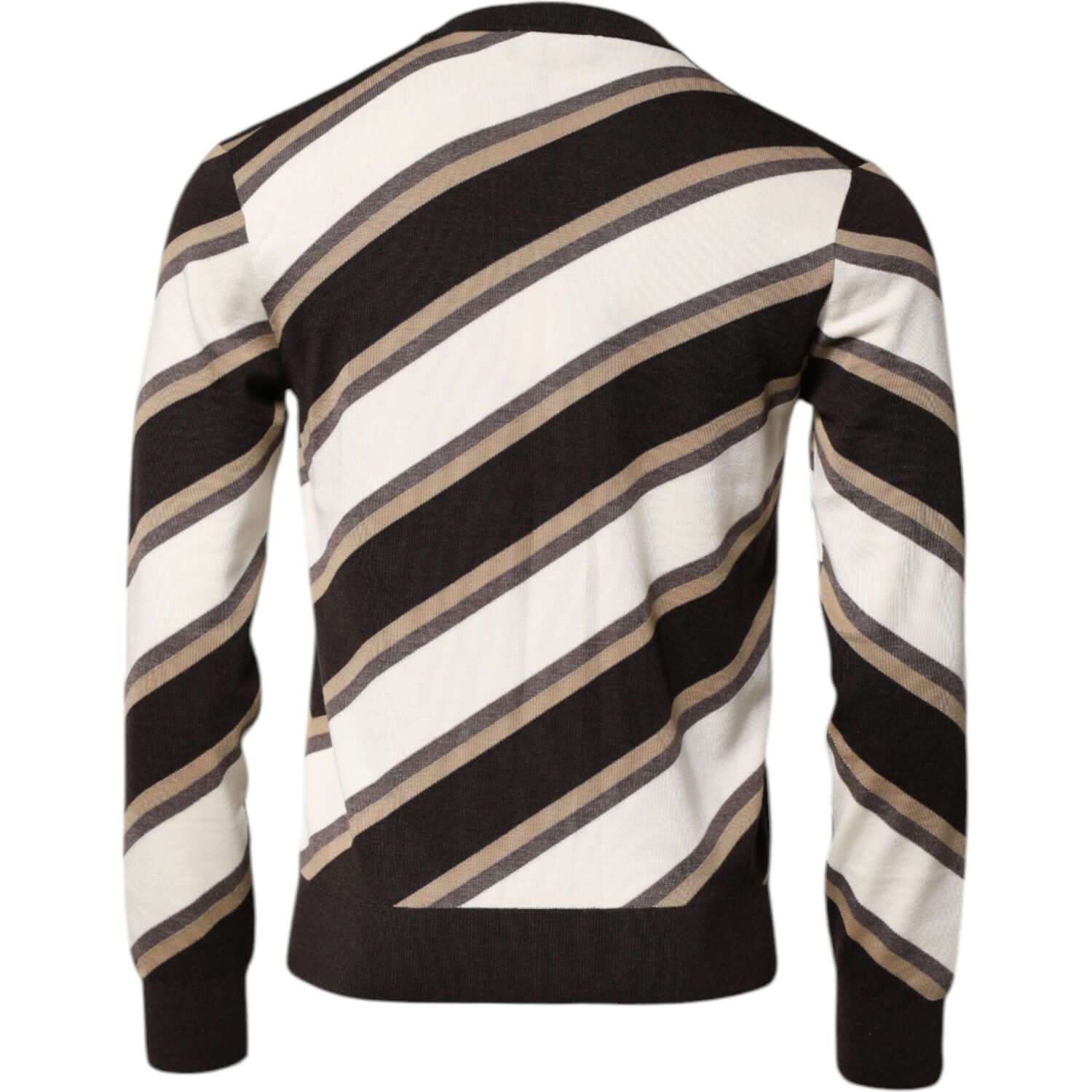 Dolce & Gabbana Multicolor Stripes Crew Neck Pullover Sweater