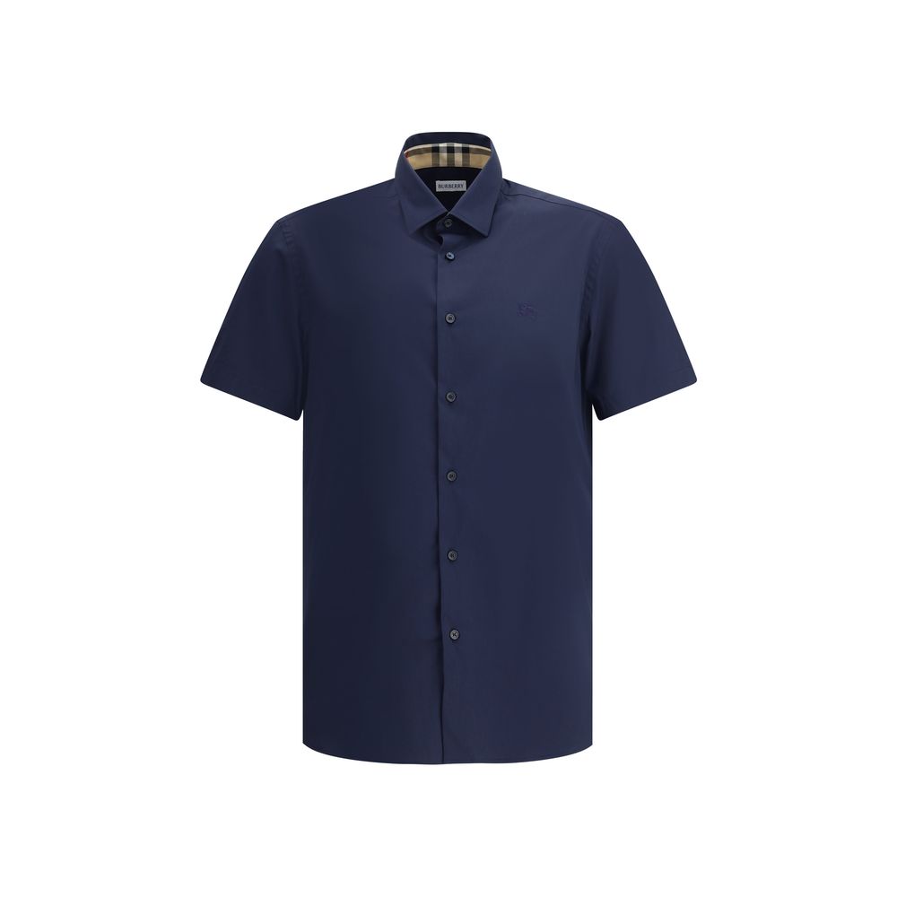 Burberry Blue Cotton Shortsleeve Shirt