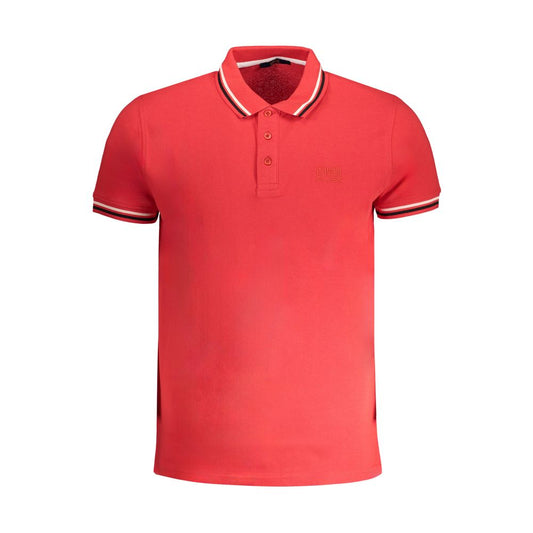 Cavalli Class Red Cotton Men Polo Shirt