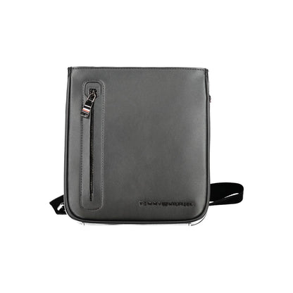 Tommy Hilfiger Black Polyurethane Men's Shoulder Bag