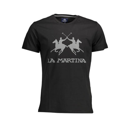 La Martina Black Cotton Men's T-Shirt