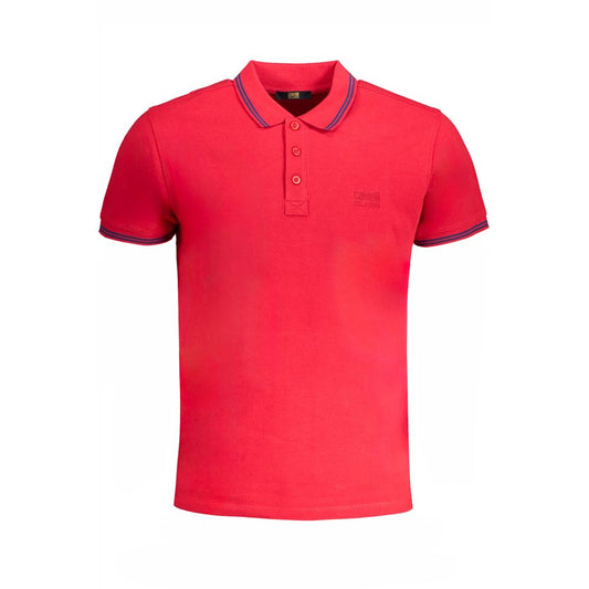 Cavalli Class Red Cotton Men Polo Shirt