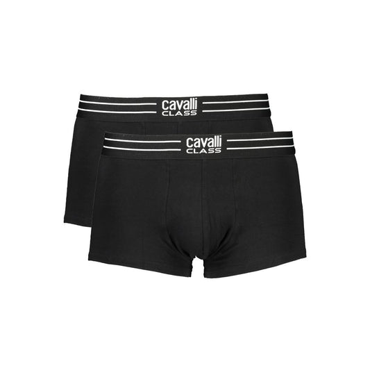 Cavalli Class Black Cotton Men's Boxer Briefs