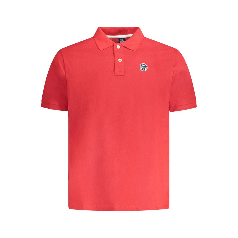 North Sails Red Cotton Men Polo