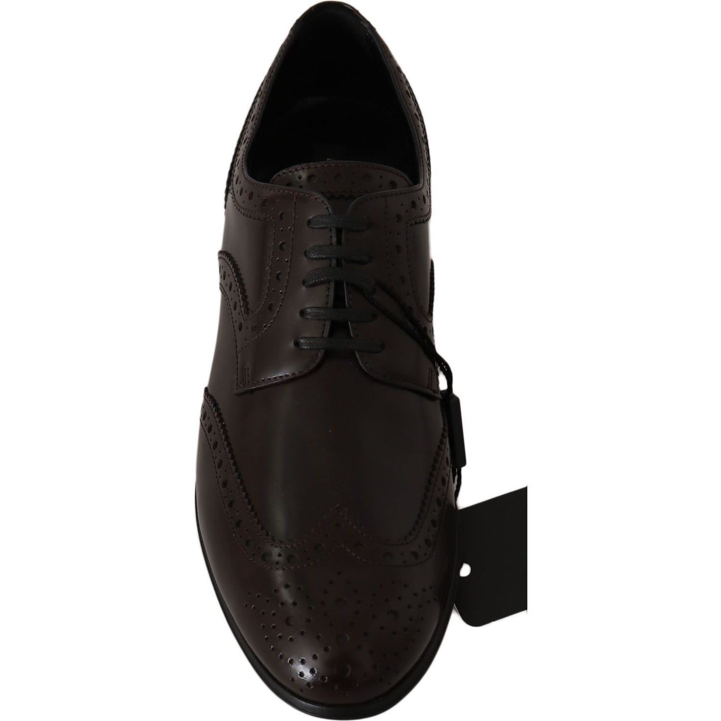 Dolce & Gabbana Elegant Brown Leather Oxford Flats Dolce & Gabbana