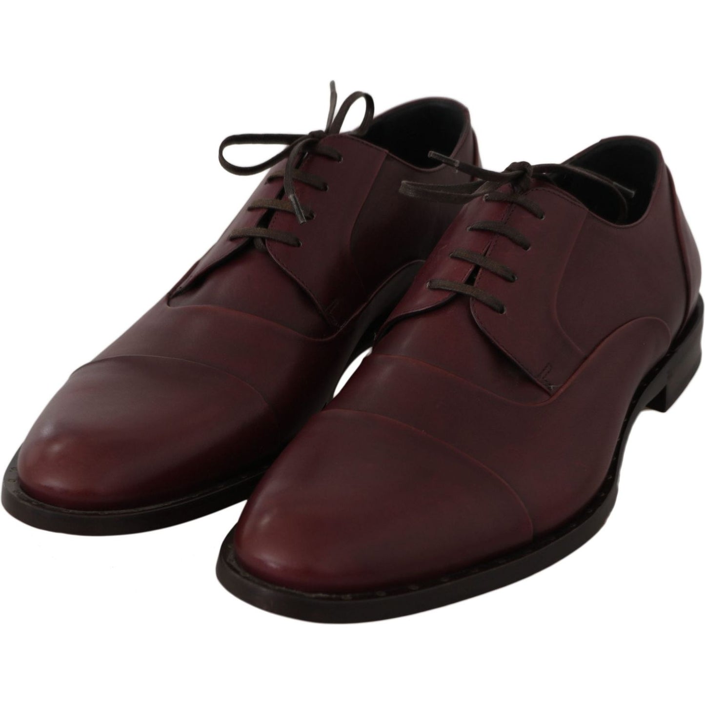 Dolce & Gabbana Elegant Bordeaux Leather Dress Shoes Dolce & Gabbana