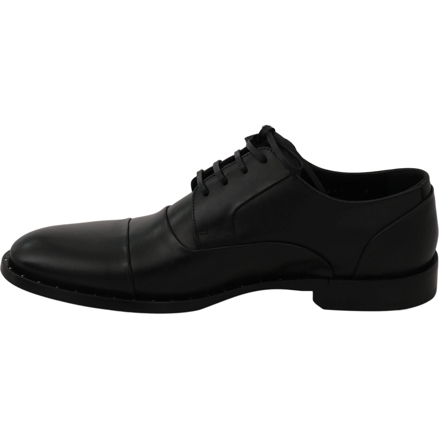 Dolce & Gabbana Black Leather Derby Formal Shoes
