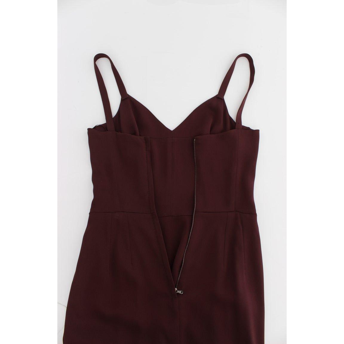 Dolce & Gabbana Elegant Bordeaux Sheath Dress Dolce & Gabbana