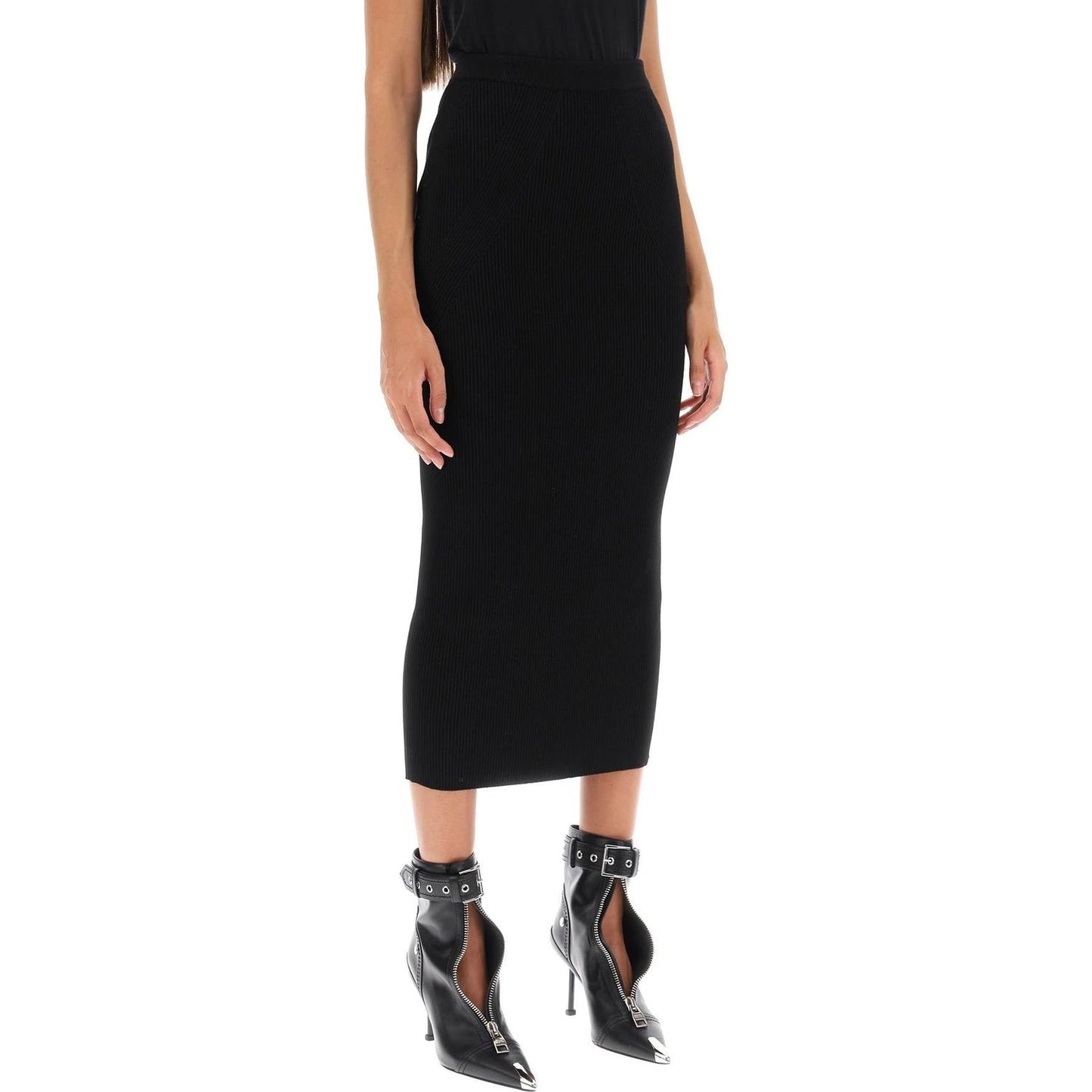 Alexander Mcqueen ribbed-knit pencil skirt Skirts Alexander Mcqueen