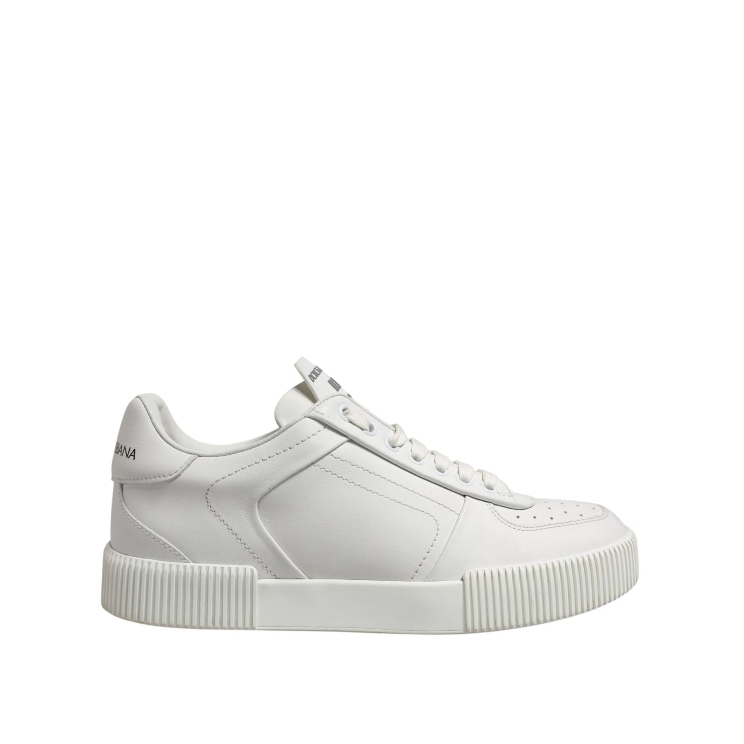 Dolce & Gabbana White Miami Leather Low Top Men Sneakers Shoes