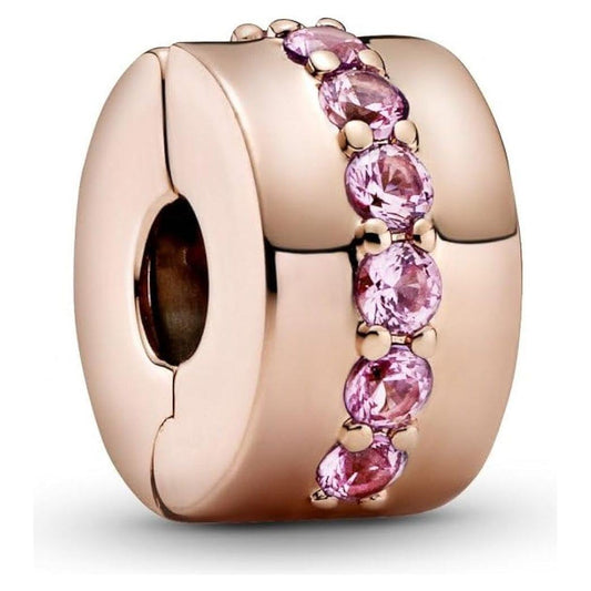 PANDORA CHARMS Mod. PINK SPARKLING ROW DESIGNER FASHION JEWELLERY PANDORA