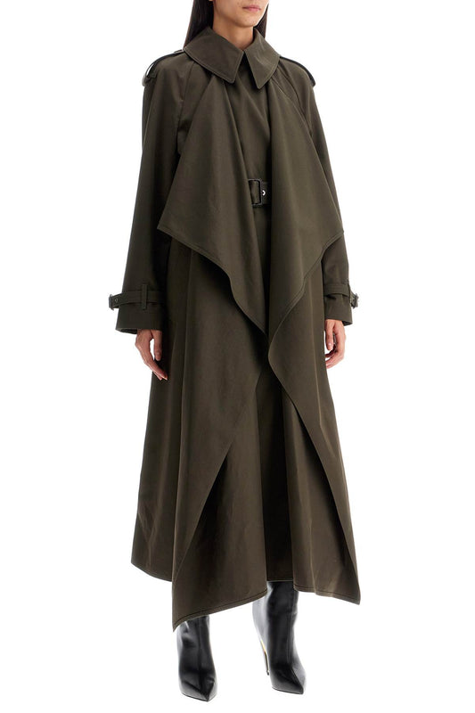 Alexander Mcqueen double-breasted trench coat with draped Jackets Alexander Mcqueen