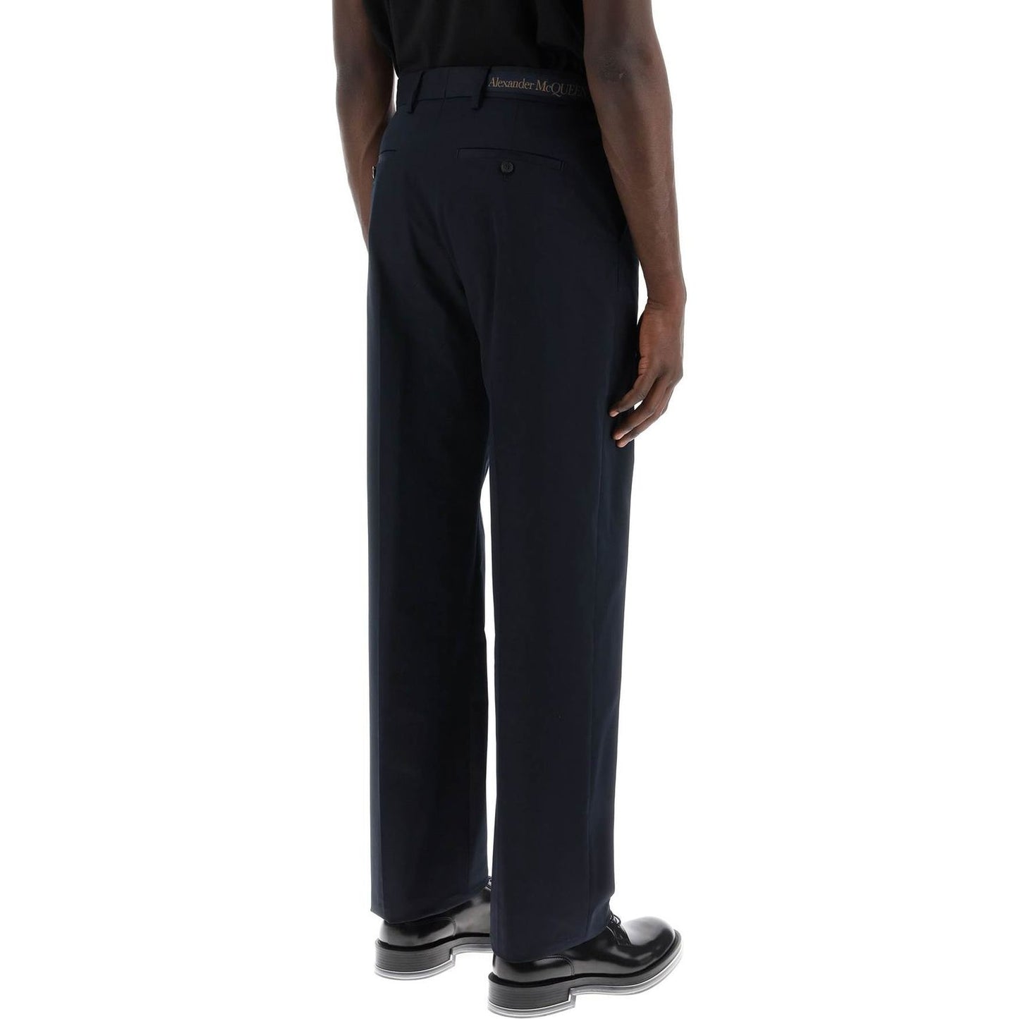 Alexander Mcqueen chino pants with logo lettering on the Trousers Alexander Mcqueen