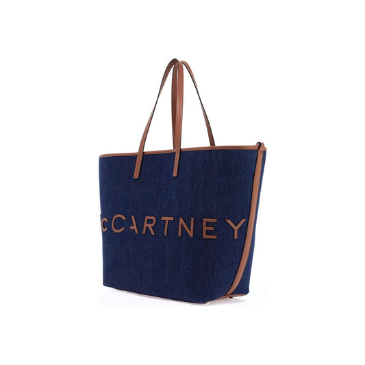 Stella McCartney denim tote bag with logo branding Shopper Stella McCartney