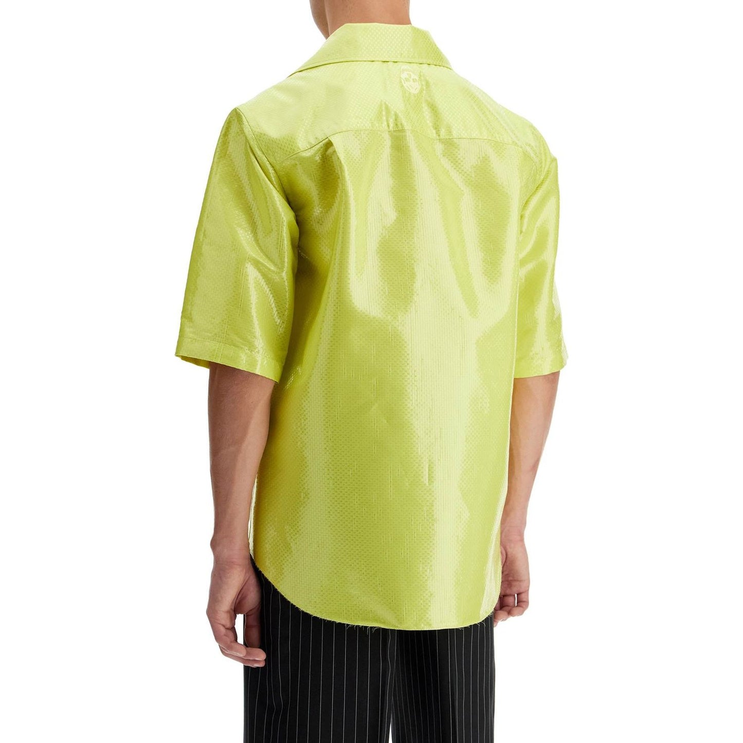 Alexander Mcqueen short-sleeved canvas tarp shirt. Shirts Alexander Mcqueen