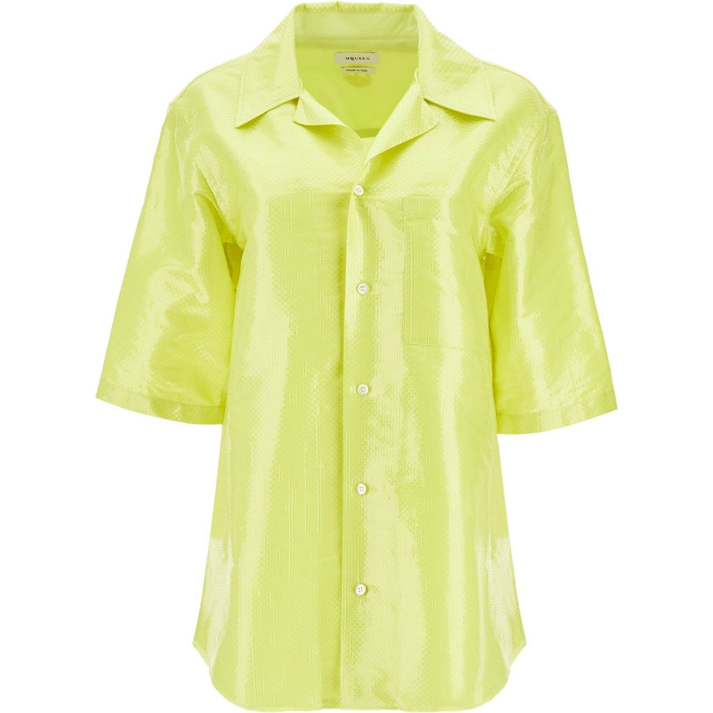 Alexander Mcqueen short-sleeved canvas tarp shirt. Shirts Alexander Mcqueen