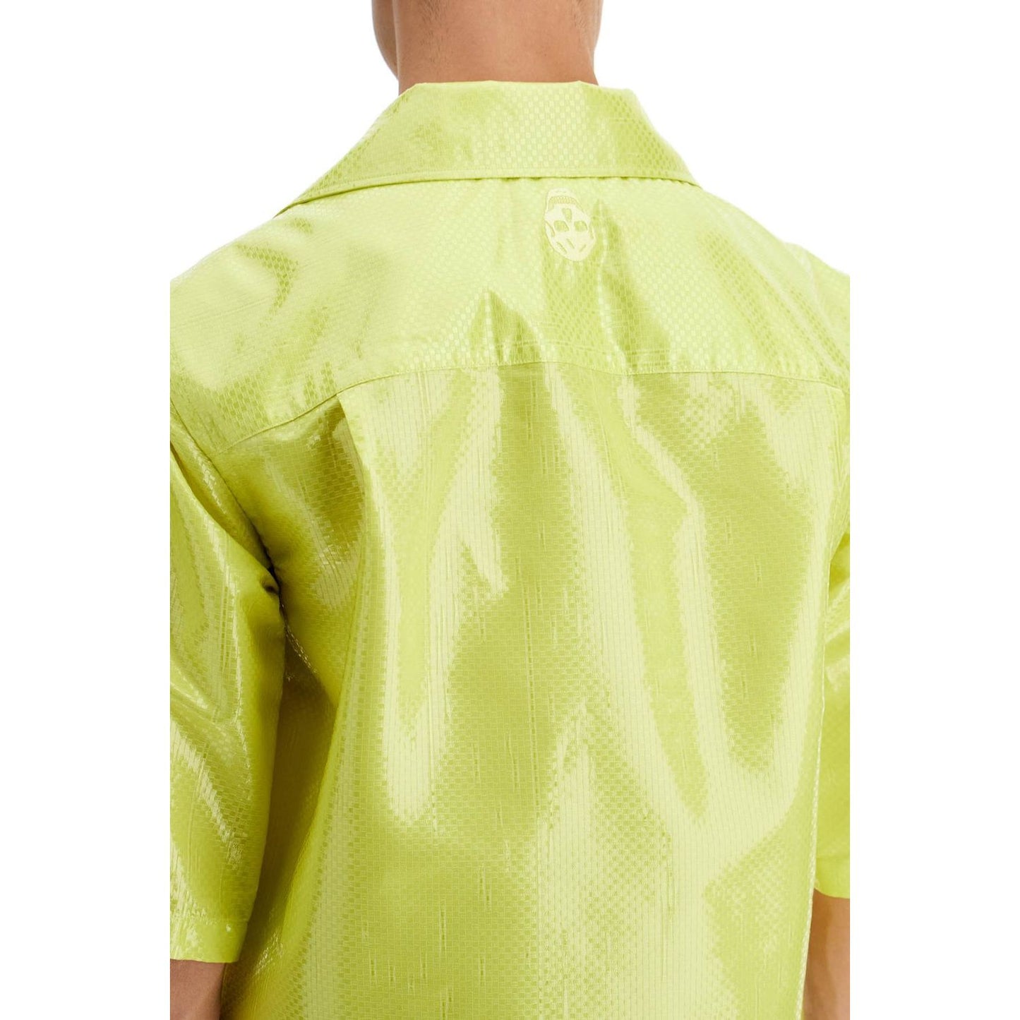 Alexander Mcqueen short-sleeved canvas tarp shirt. Shirts Alexander Mcqueen