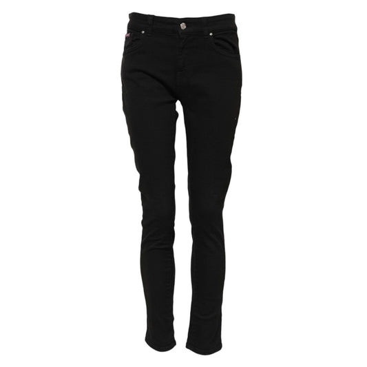 Dolce & Gabbana Black Cotton Skinny Mid Waist Denim Jeans 1728,67345645728,Black,Clothing,Dolce & Gabbana,IT40|S,Jeans & Pants - Women - Clothing,Jeans Denim - Clothing,Material: 98% Cotton 2% Elastane,New with tags,Skinny Jeans - Jeans Denim - Clothing,W
