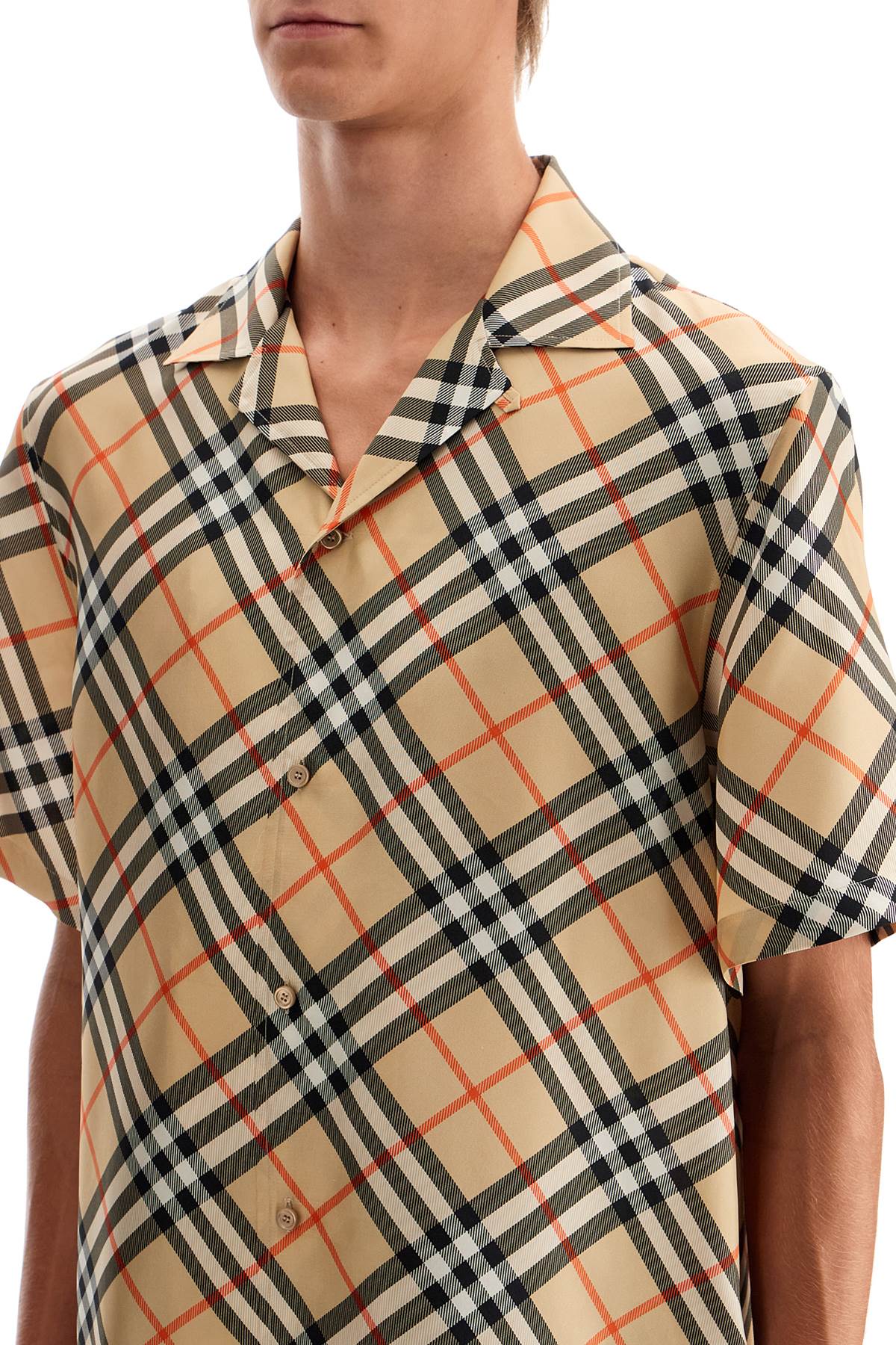 Burberry ered silk short-sleeved shirt Shirts Burberry