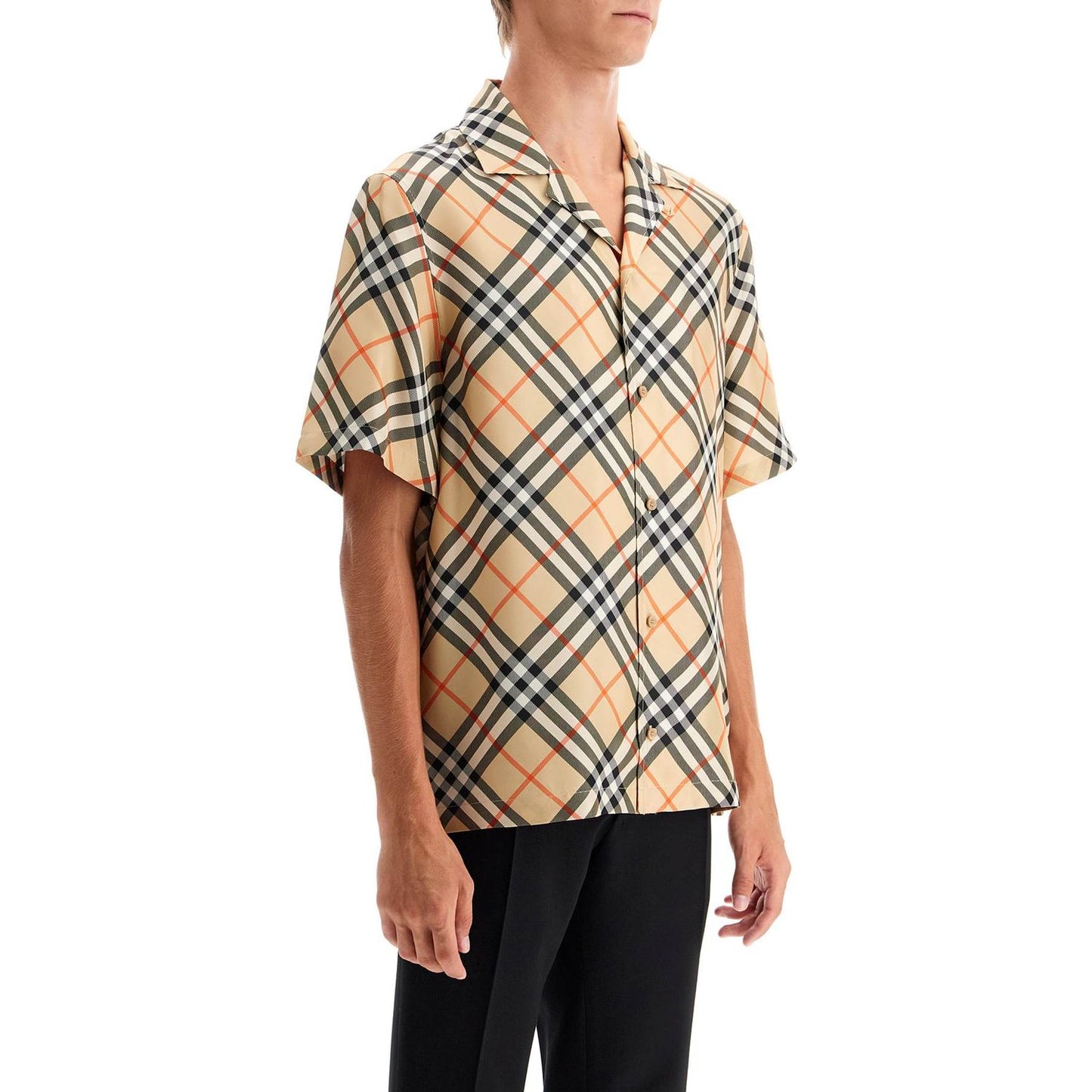 Burberry ered silk short-sleeved shirt Shirts Burberry