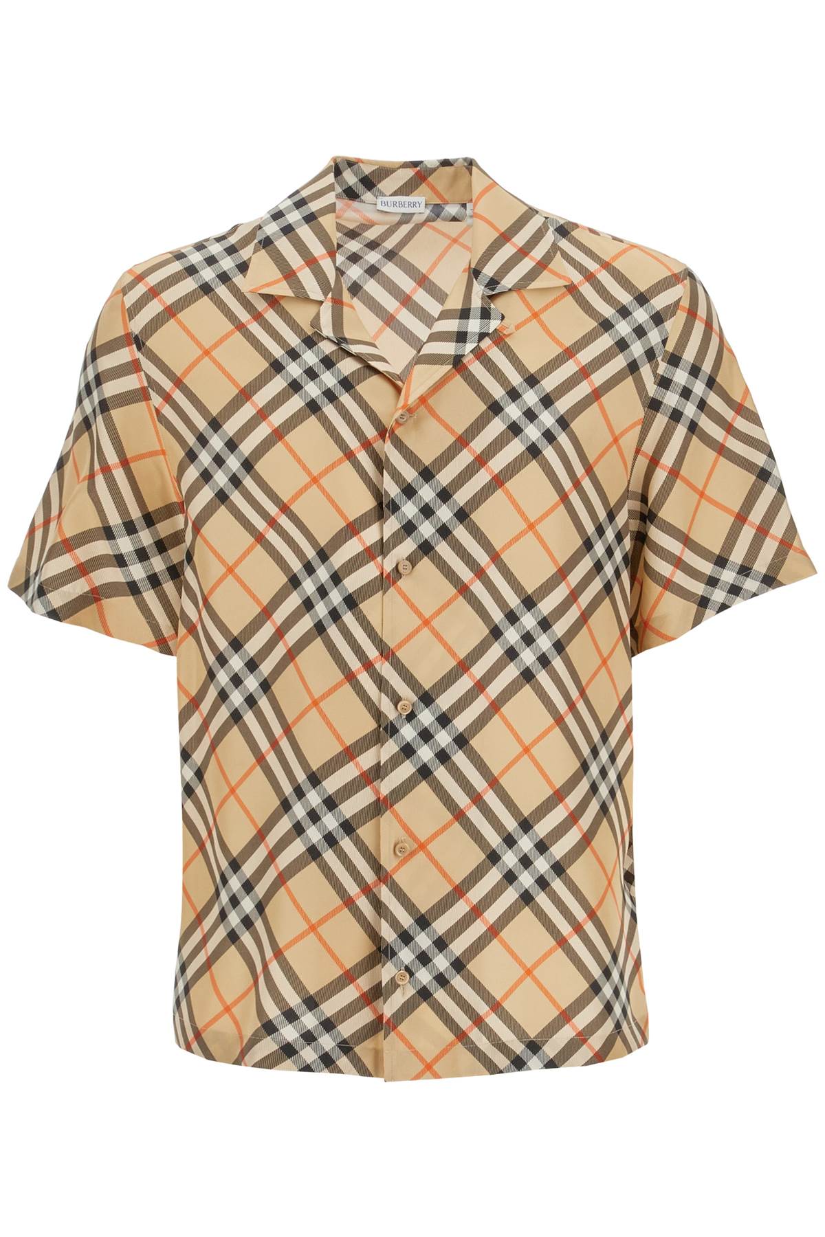 Burberry ered silk short-sleeved shirt Shirts Burberry