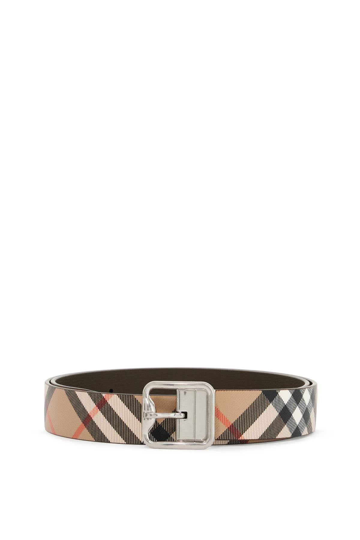 Burberry reversible b buckle check belt Belts Burberry