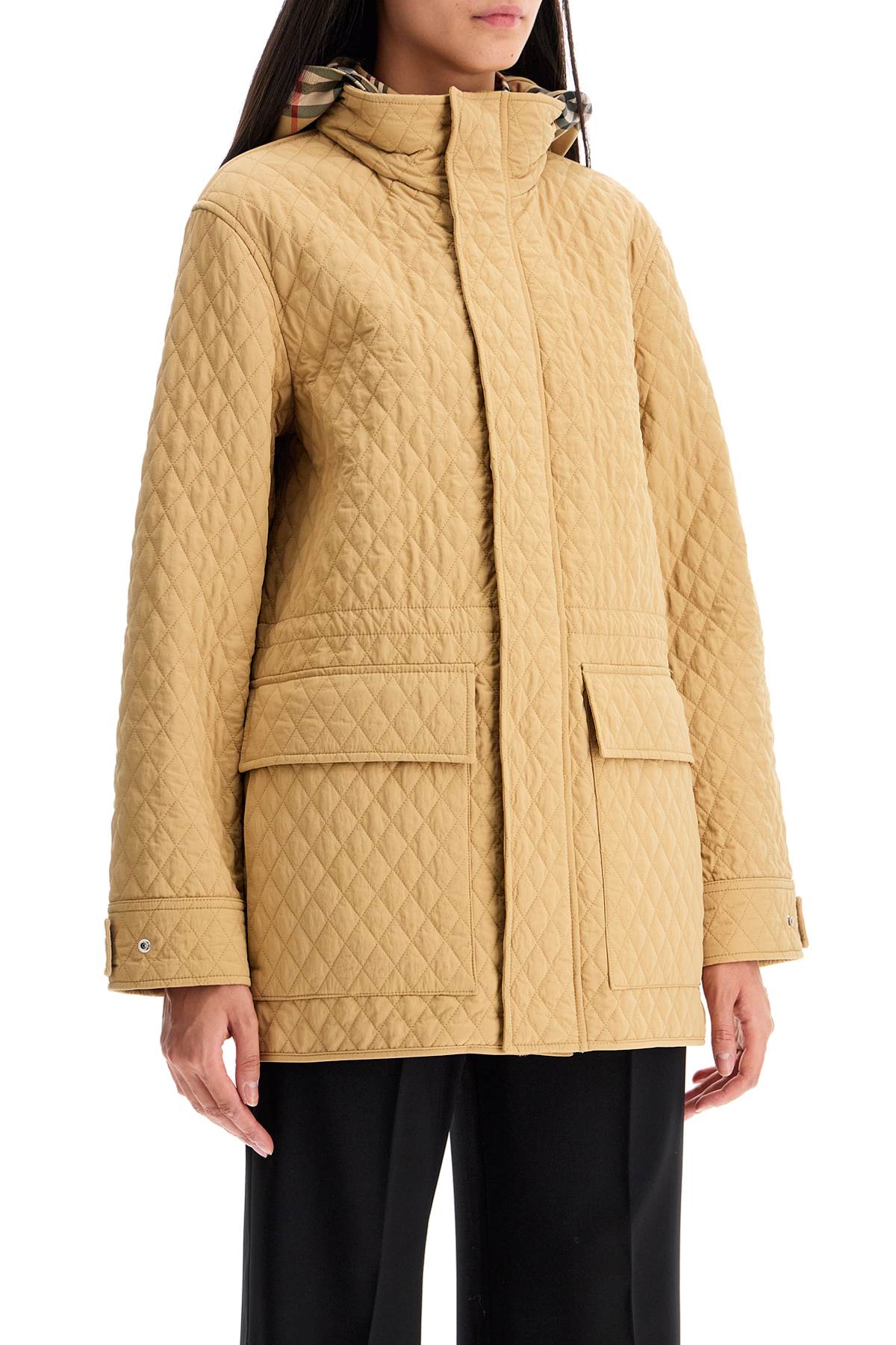 Burberry quilted jacket with removable hood