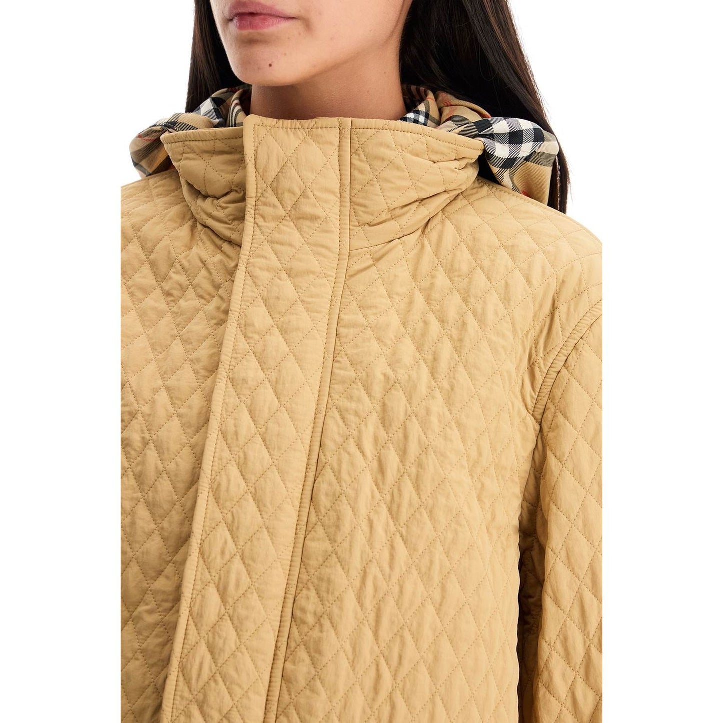 Burberry quilted jacket with removable hood