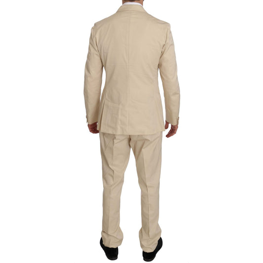 Romeo Gigli Beige Two-Piece Suit with Classic Elegance Suit Romeo Gigli