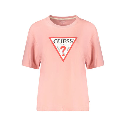 Guess Jeans Pink Organic Cotton Women T-Shirt