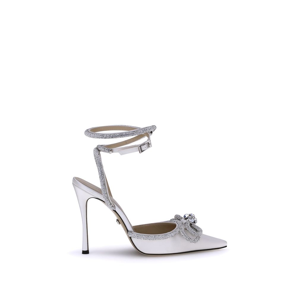 MACH & MACH White Silk Pumps