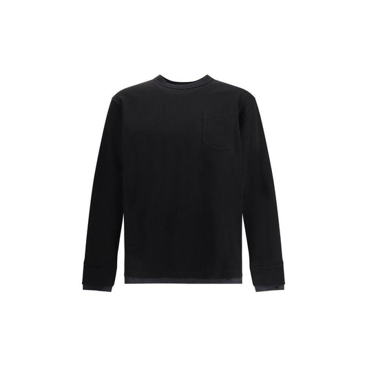 Sacai Black Cotton T-Shirt