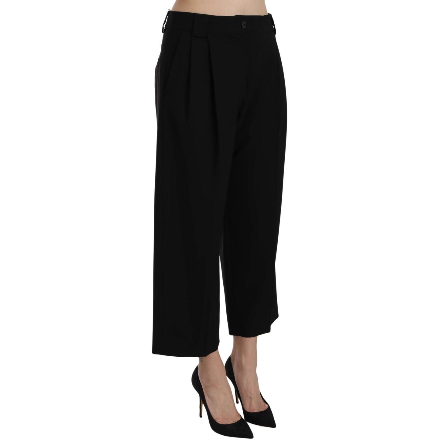 Dolce & Gabbana Elegant Black Cotton Trousers Jeans & Pants Dolce & Gabbana