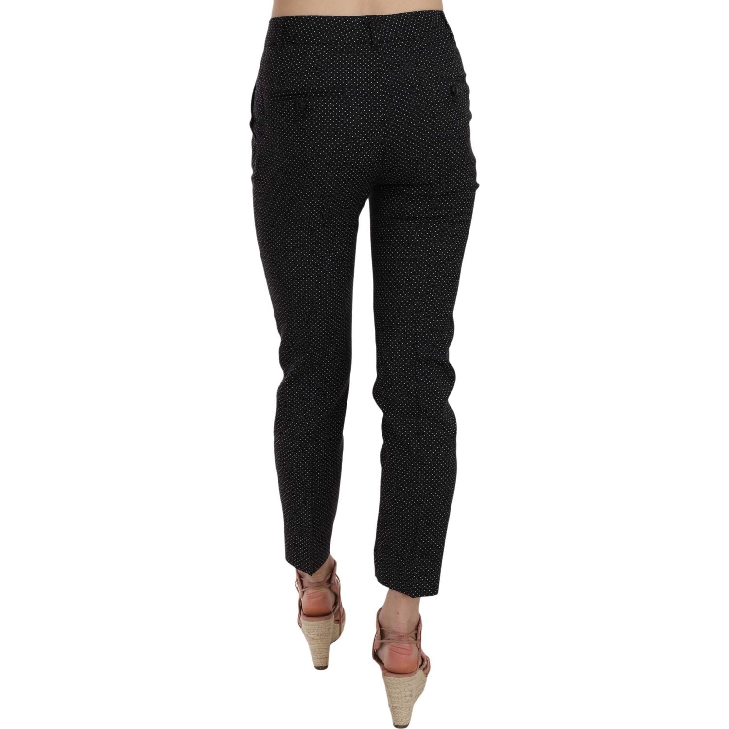 Dolce & Gabbana Polka Dot Slim Capri Trousers Tapered Pants