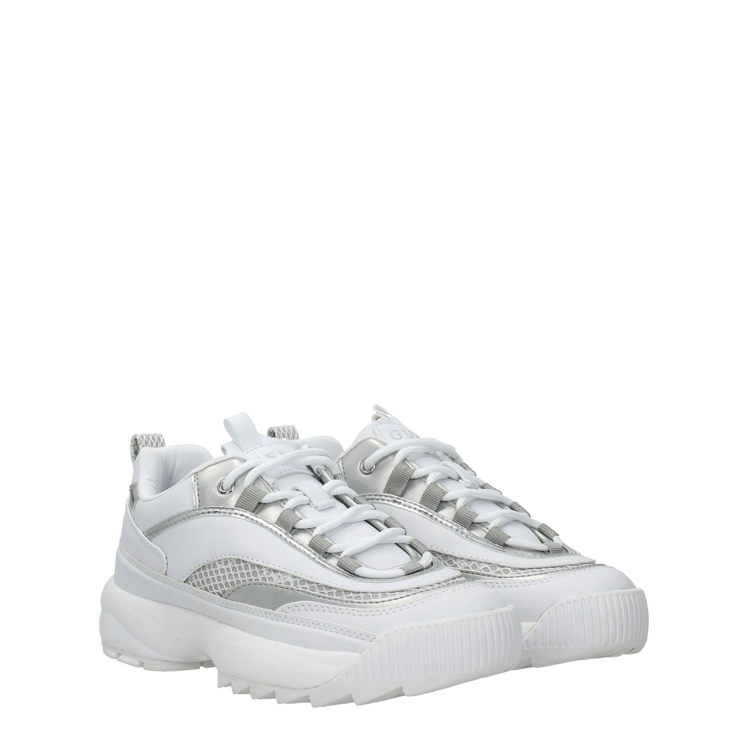 Guess White Polyethylene Chunky Sneakers