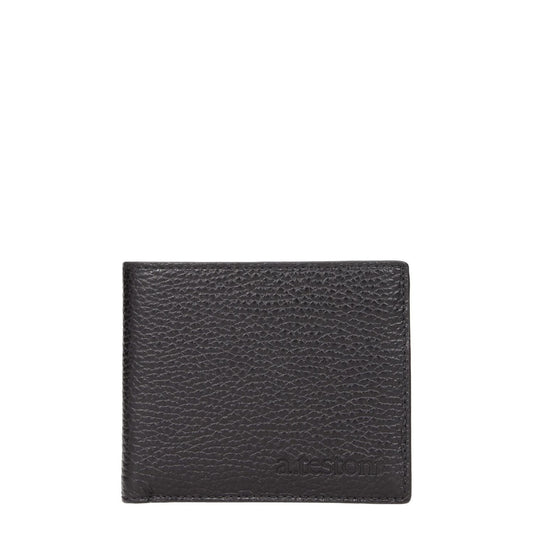 Testoni Black Leather Wallet