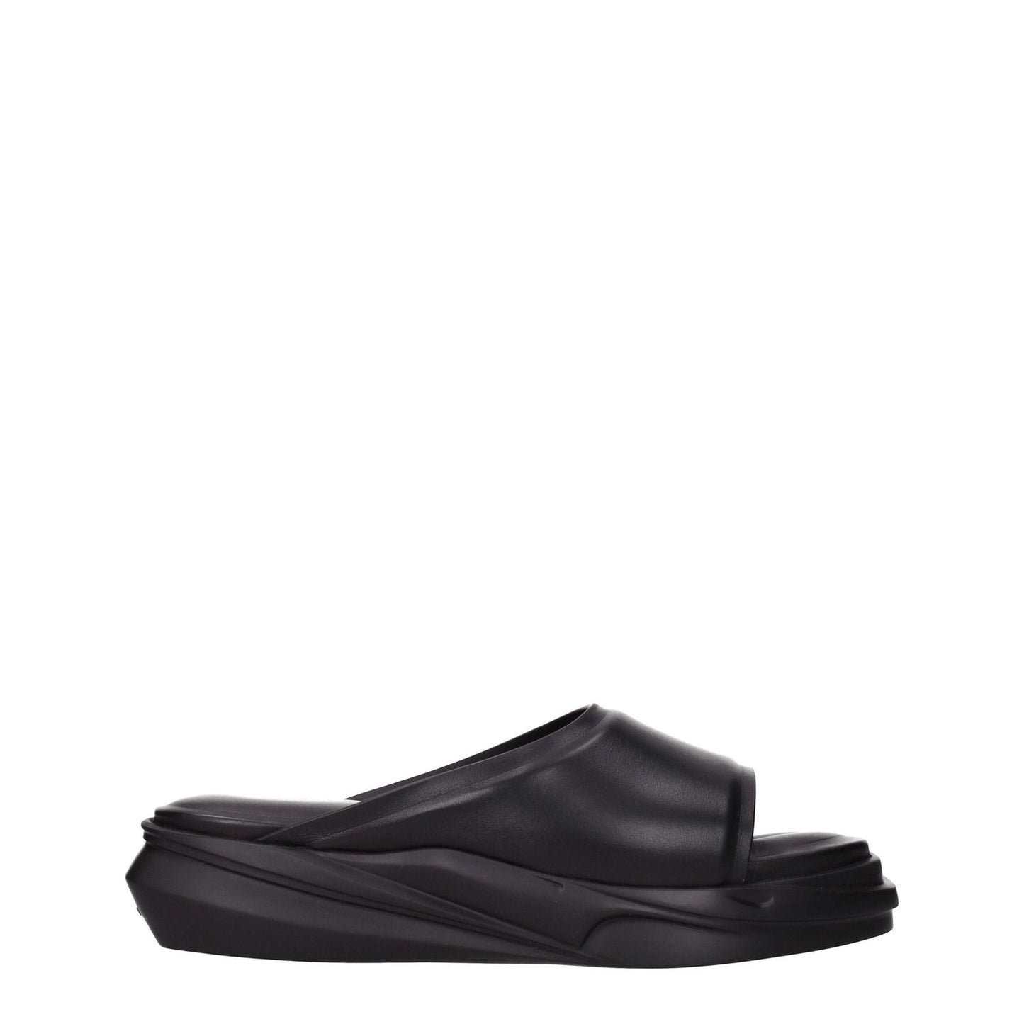 Alyx Black Leather Slippers