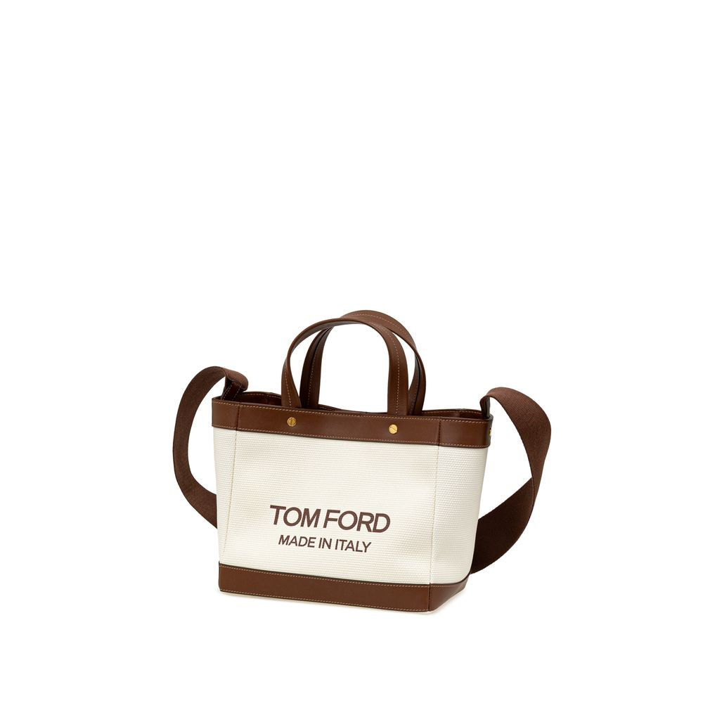 Tom Ford Beige Cotton Tote Bag