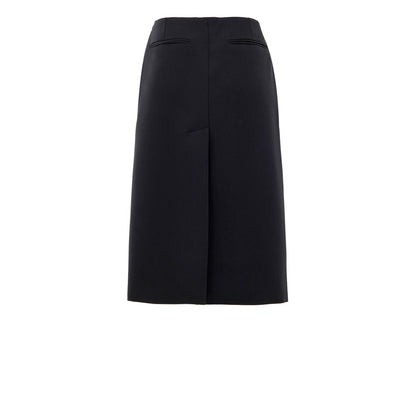 Gucci Black Wool Midi Skirt