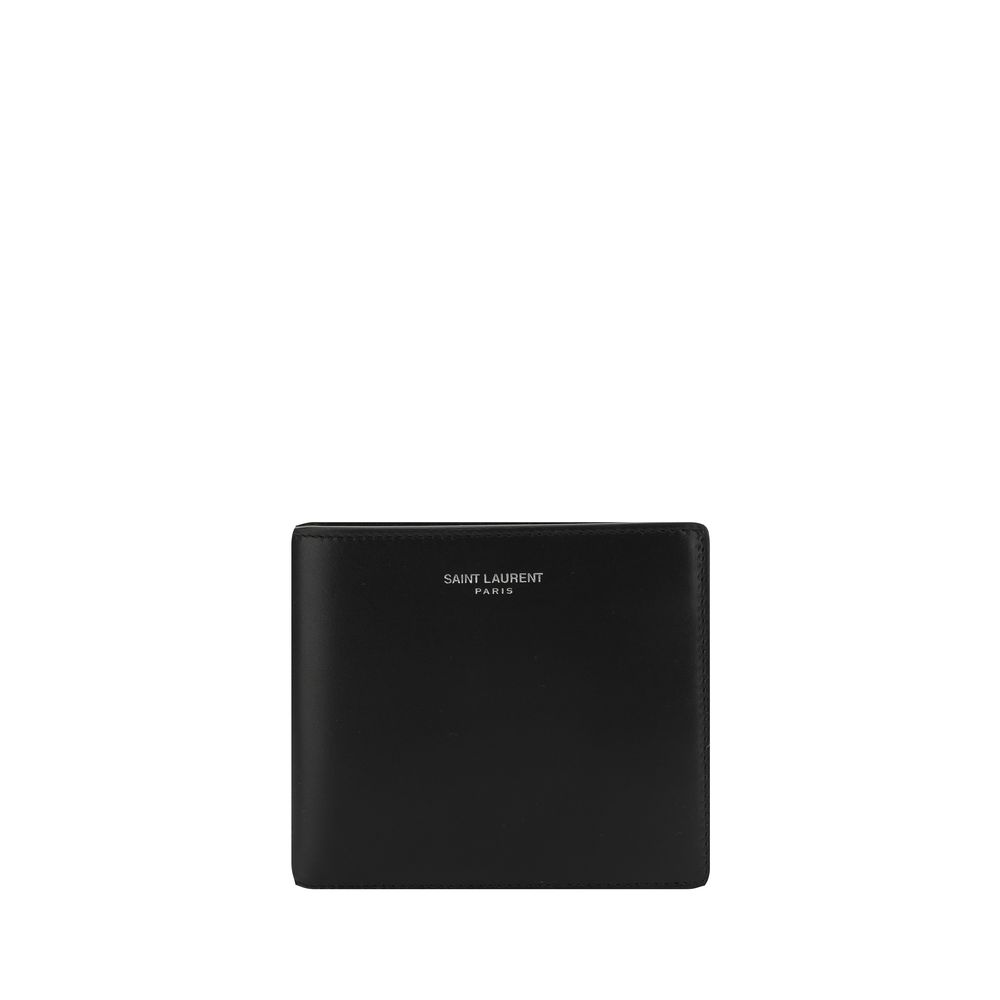 Saint Laurent Black Calf Leather Bos Taurus Wallet