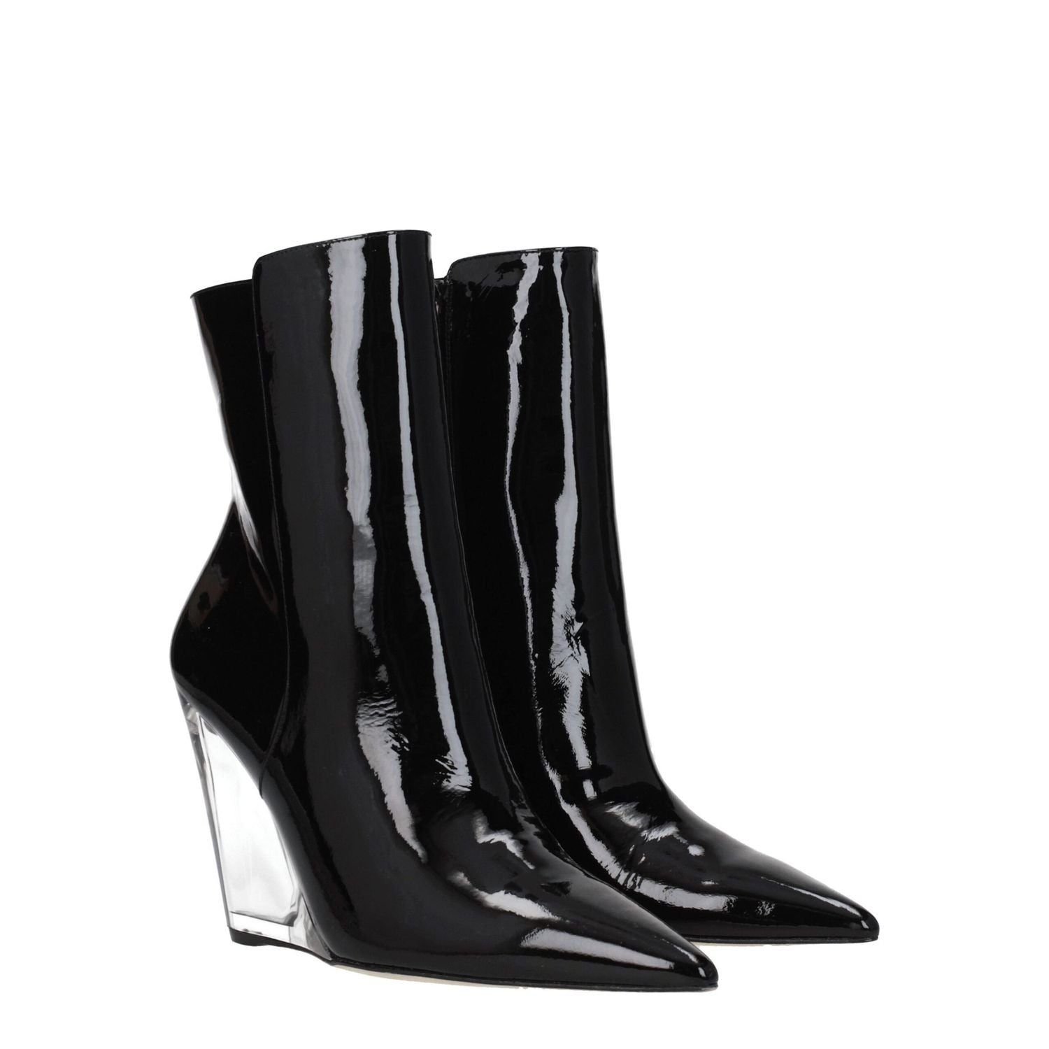 Stuart Weitzman Black Leather Ankle Boots