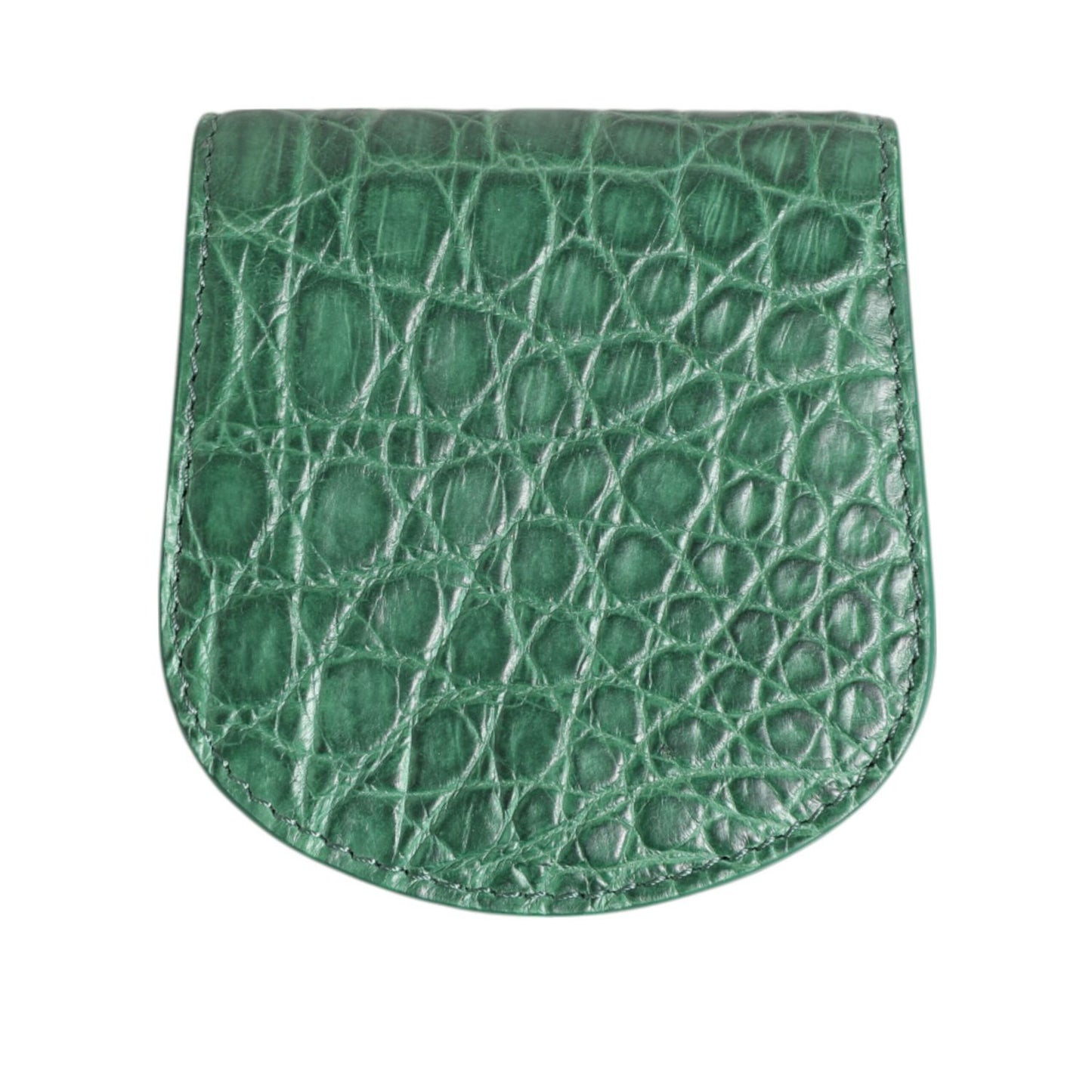 Dolce & Gabbana Green Exotic Skin Coin Condom Case Holder Pocket Wallet