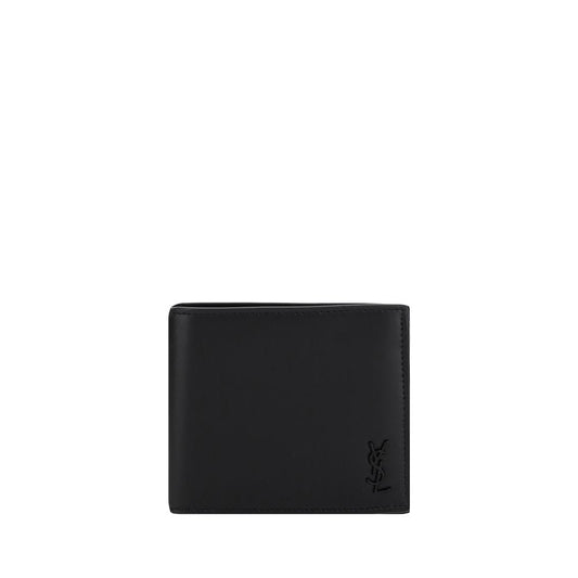 Saint Laurent Black Calf Leather Bos Taurus Wallet