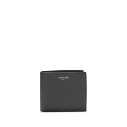 Saint Laurent Black Calf Leather Bos Taurus Wallet